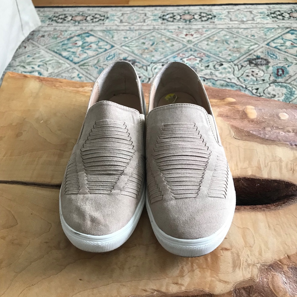 Faux Suede Slip Ons